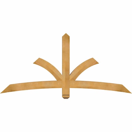 Ekena Millwork Davenport Rough Sawn Timber Gable Bracket, Western Red Cedar, 72"W x 33"H x 4"D x 4"F, 11/12 Pitch GBW072X33X0404DAV00RWR